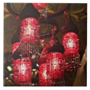 Chandelier for sale, Khan el Khalili Bazaar, Tile