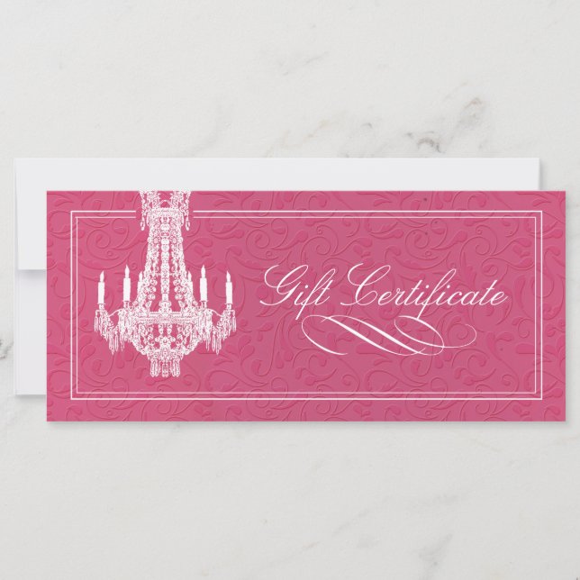 CHANDELIER GIFT CERTIFICATE (Front)