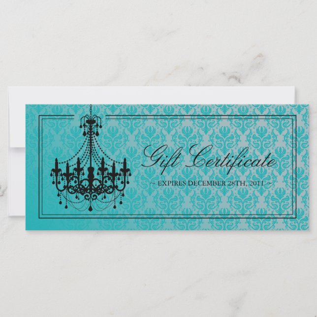 CHANDELIER GIFT CERTIFICATE (Front)