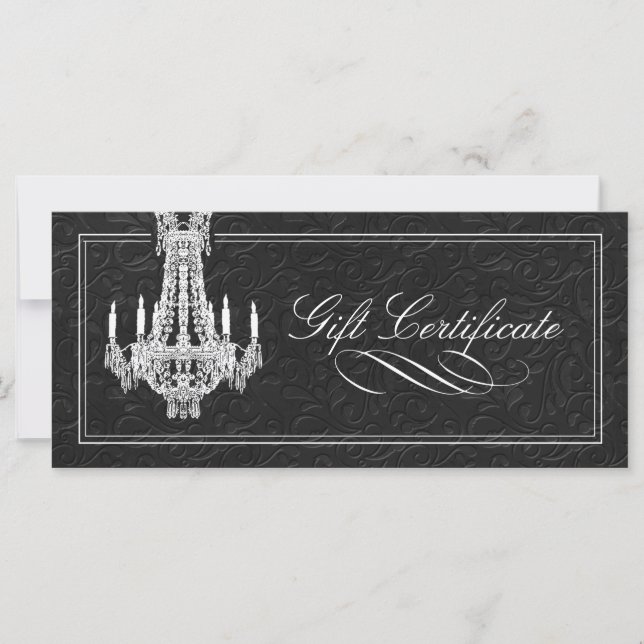 CHANDELIER GIFT CERTIFICATE (Front)
