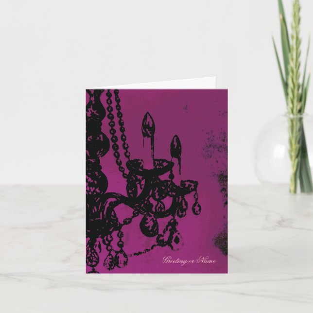 Chandelier Glamour ~ Greeting / Note Card (Front)