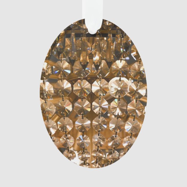 Chandelier Glass Print Ornament (Front)