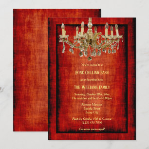 Chandelier Halloween Invitation