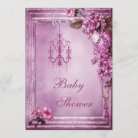 Chandelier, Heart & Flowers Frame Baby Shower