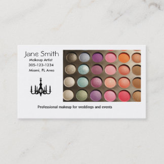 chandelier, Makeup Artist, Eyeshadow Business Card