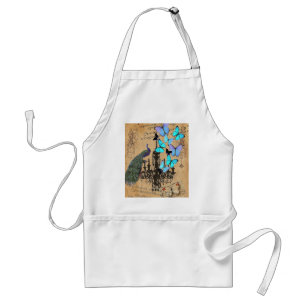 chandelier modern vintage peacock blue butterfly standard apron