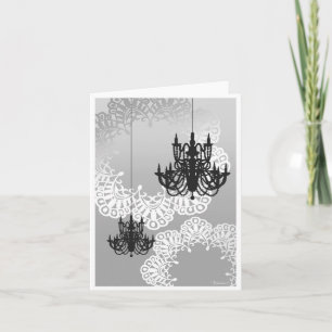 Chandelier Note Card_Mono Card