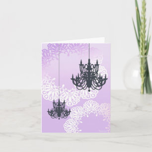 Chandelier Note Card_Pink Card