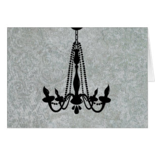 Chandelier on Vintage Background