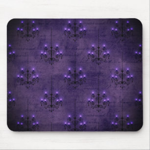Chandelier purple, black gothic vintage  mouse mat
