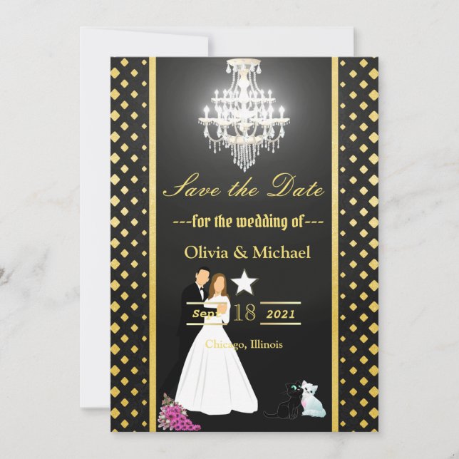 Chandelier Save The Date (Front)