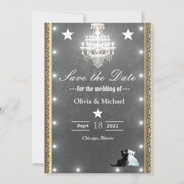 Chandelier Save The Date (Front)