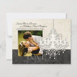 Chandelier Save the Date Announcements