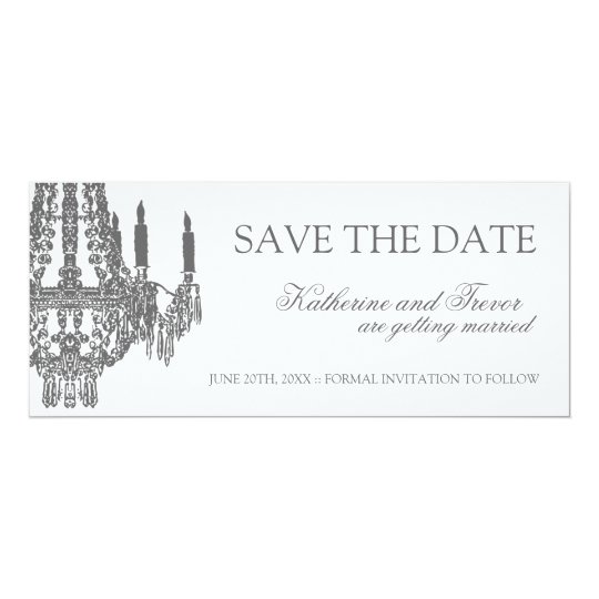 Chandelier Save the Date Wedding Invitation