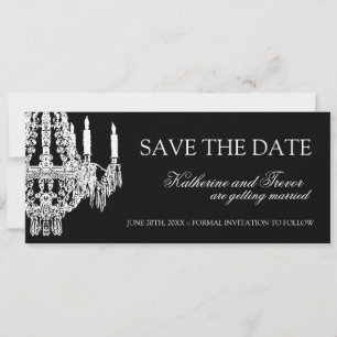 Chandelier Save the Date Wedding Invitation
