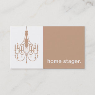 Chandelier Silhouette Icon - home stager Business Card