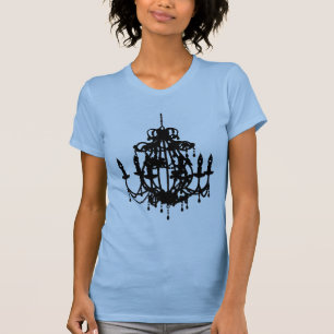 Chandelier silhouette pop art tee shirt