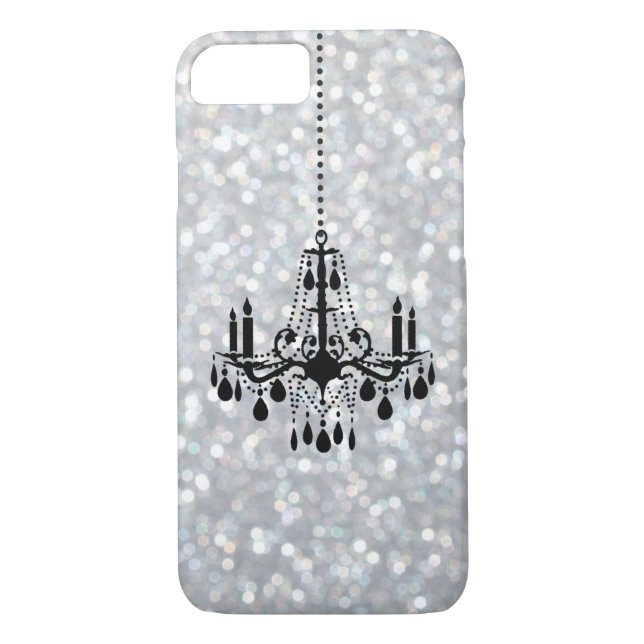 Chandelier Sparkle Silver iPhone 7 Case (Back)