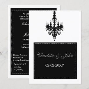 Chandelier wedding invitation