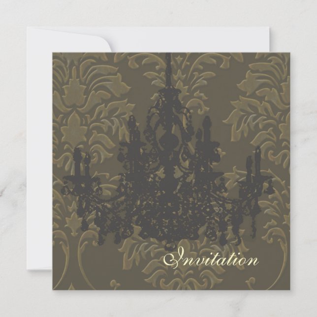 Chandelier,  wedding Invitations (Front)