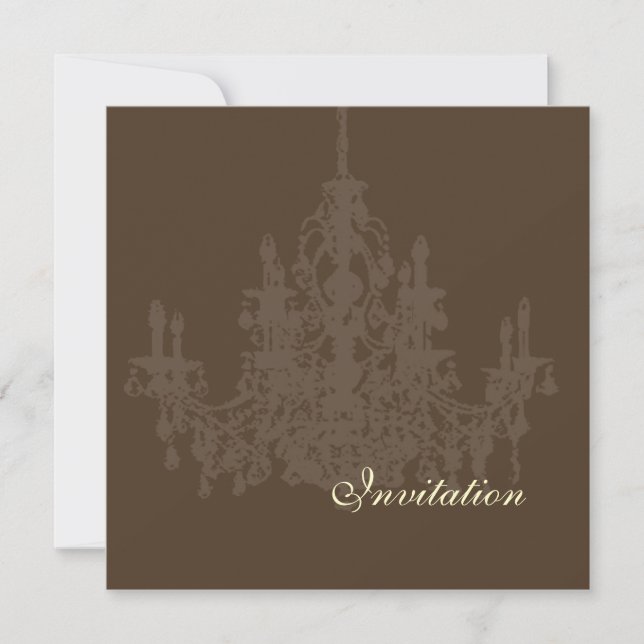 Chandelier,  wedding Invitations (Front)