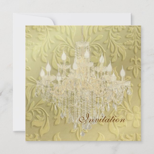 Chandelier,  wedding Invitations (Front)