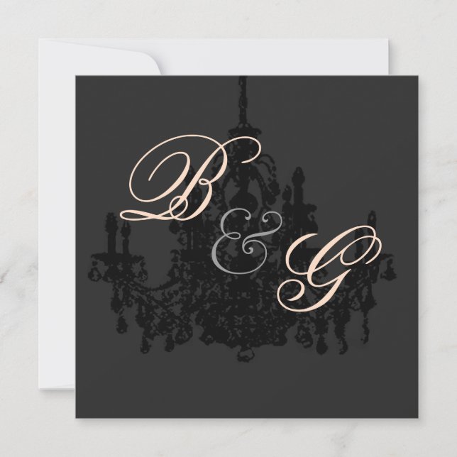 Chandelier,  wedding Invitations (Front)