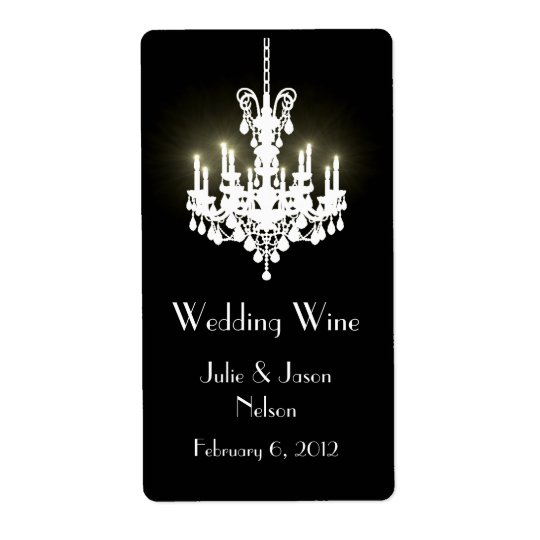 Chandelier Wedding Mini Wine Labels