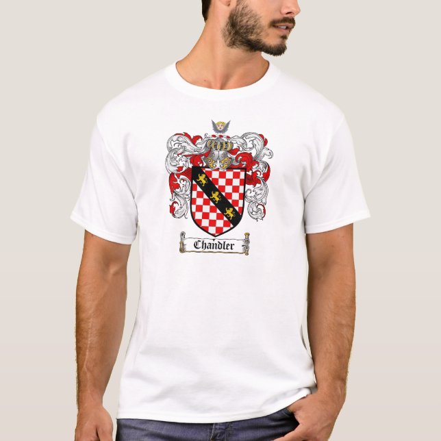 CHANDLER FAMILY CREST -  CHANDLER COAT OF ARMS T-Shirt (Front)