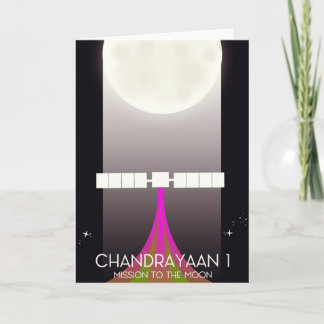 chandrayaan -1 Space mission to the Moon Holiday Card