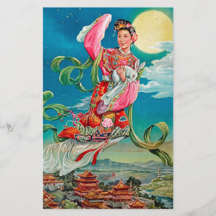 Chang'e 嫦娥 Flying to the Moon Chinese Moon Goddess Stationery