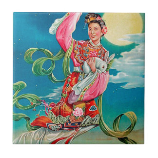 Chang'e 嫦娥 Flying to the Moon Mid-Autumn Festival Tile
