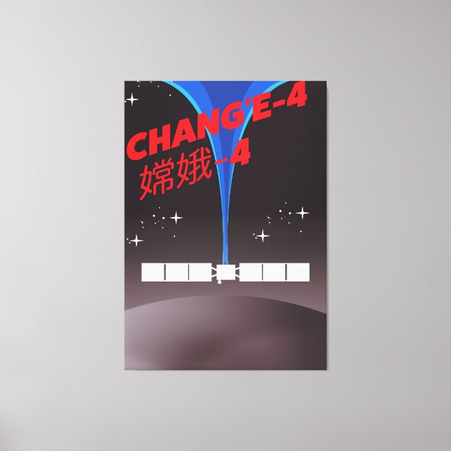Chang'e-4 China space Art. Canvas Print (Front)