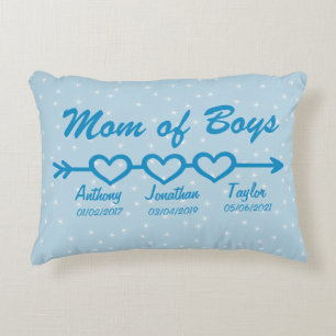 Change Add Children Kids Names Date Mum Boho Arrow Decorative Cushion