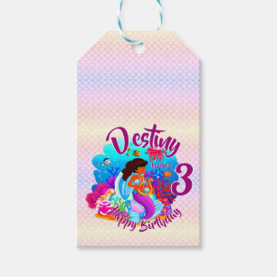 Change Age Name Mermaid Birthday Party Personalise Gift Tags