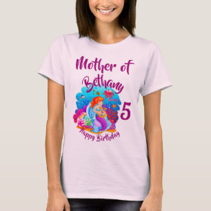 Change Age Name Mermaid Birthday Party Personalise T-Shirt