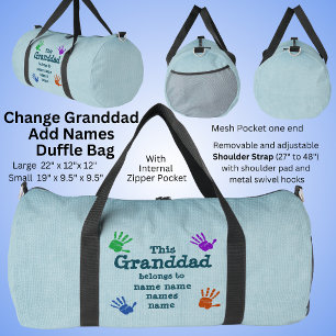 Change ALL Names This Grandad Belongs to Grandkid Duffle Bag