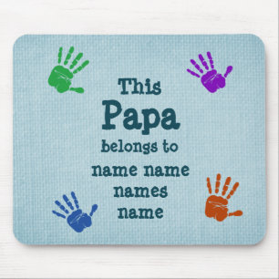 Change ALL Names This Papa Belongs to, Grandfather Mouse Mat
