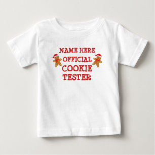 Change ALL TEXT add Name Offical Cookie Tester  Baby T-Shirt