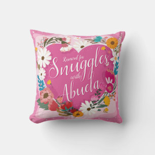 Change ALL Text Add Name Reserved Snuggles Abuela Cushion