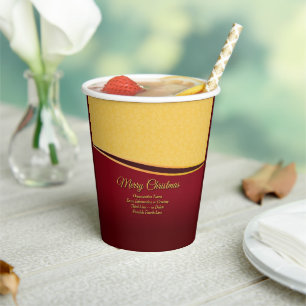 Change ALL Text Organisation 20xx Christmas Party Paper Cups