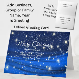 Change ALL Text, Organisation Christmas Greeting  Card