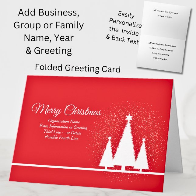 Change ALL Text, Organisation Christmas Greeting  Card (Creator Uploaded)