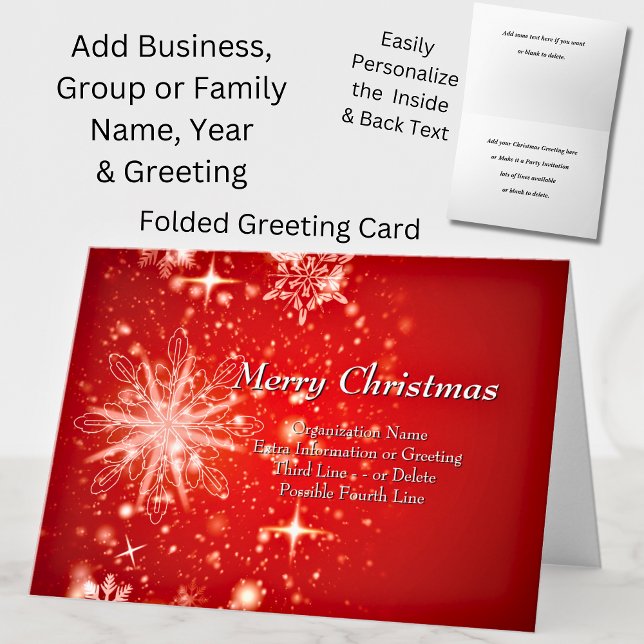 Change ALL Text Organisation Christmas Party Card (Creator Uploaded)