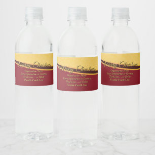 Change ALL Text Organisation Christmas Party Water Bottle Label
