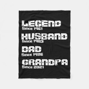 Change Any Detail Legend Husband Dad Grandpa Fleece Blanket