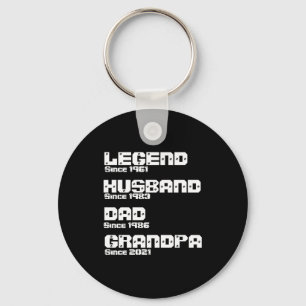 Change Any Detail Legend Husband Dad Grandpa  Key Ring