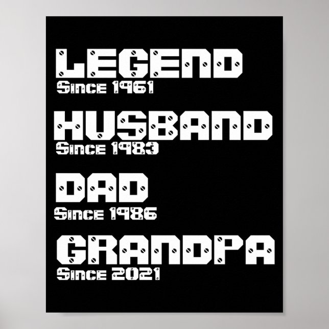 Change Any Detail Legend Husband Dad Grandpa  Poster (Front)