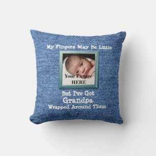 Change Any Text Customise Photo Grandpa Wrapped Cushion