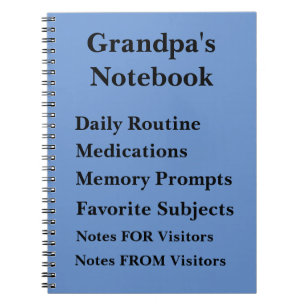 Change ANY Text - Grandfather Dementia Notebook